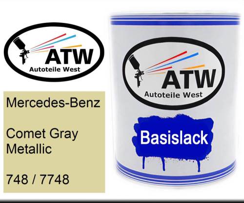 Mercedes-Benz, Comet Gray Metallic, 748 / 7748: 1L Lackdose, von ATW Autoteile West.